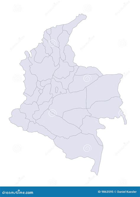 Colombia Provinces Maps Cartoon Vector 33101141