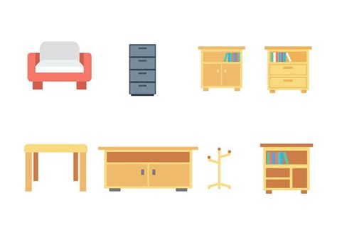 Icono de línea delgada de muebles en la vista superior para el diseño. Icono de muebles planos - Descargar Vectores Gratis ...