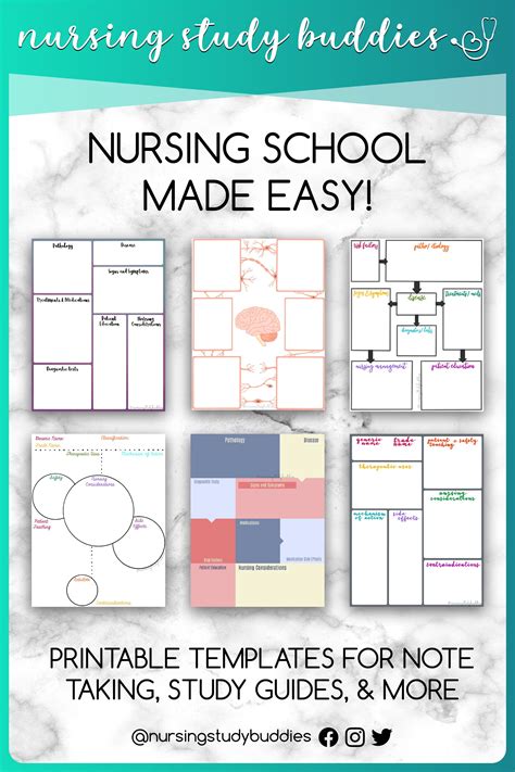 Nursing Study Guide Template Customize And Print