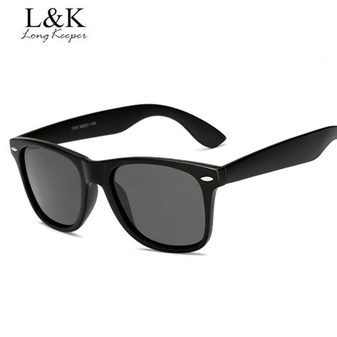 long keeper brand unisex retro polarized sunglasses men women vintage eyewear accessories black
