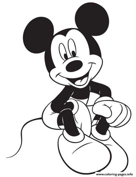 Your kids will have hours of fun with these printable disney coloring sheets featuring their favorite movies and characters like bambi, hercules, the disney princesses, peter pan. Print mickey mouse sitting and smiling disney coloring ...