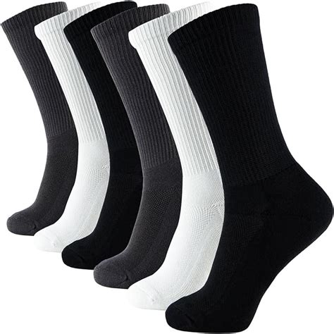 Md 6 Pack Soft Mens And Womens Bamboo Crew Socks Smell Control