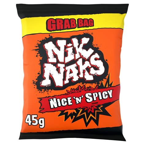 Nik Naks Nice N Spicy Grab Bag Crisps 45g Tesco Groceries