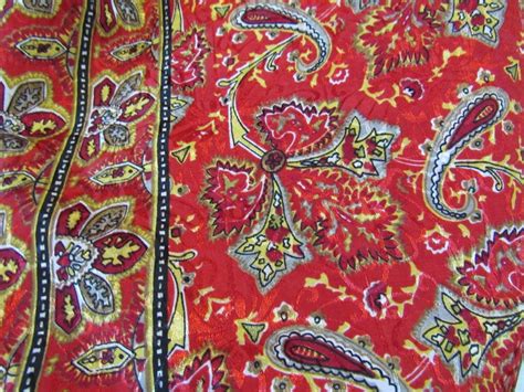 Boho Caftan 1x Plus Size Red Gold Black Paisley Abstract Etsy