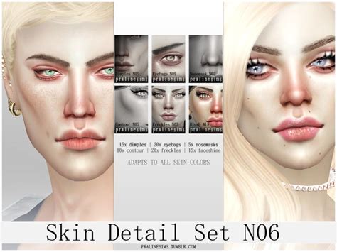 Skin Detail Kit N06 By Pralinesims Sims 4 Skins