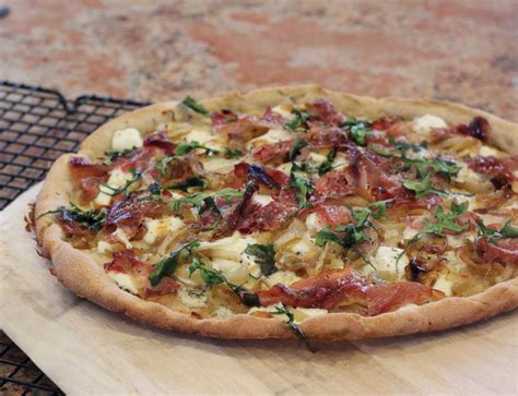 Gourmet White Pizza With Caramelized Onions And Prosciutto Recipe