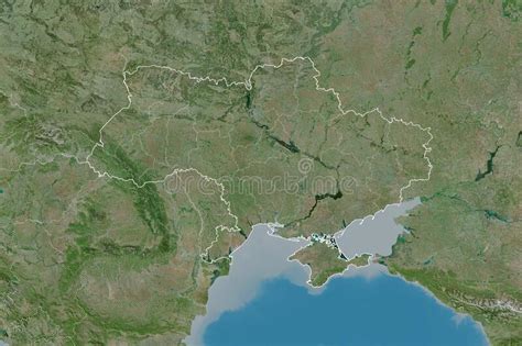 Ukraine Borders Satellite Stock Illustration Illustration Of