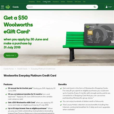 Distributes boq credit cards under an agreement with citigroup. Woolworths Everyday Platinum Visa Credit Card - 0% Balance Transfer (14 Months), No Annual Fee ...