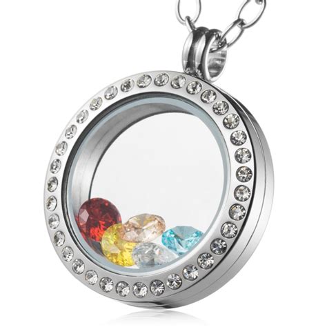 Timesbrother High Quality Promotional Floating Locket Necklace L Stainless Steel Memory