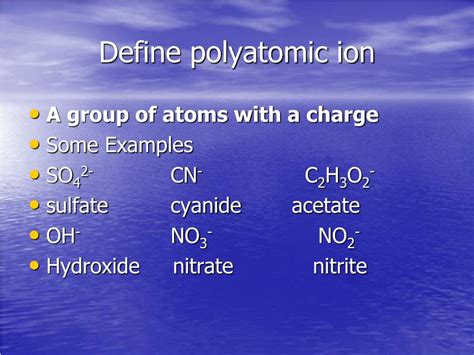 Ppt Naming Compounds Having Polyatomic Ions Powerpoint Presentation