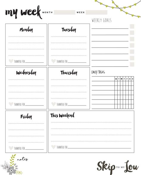 15 Printable Weekly Schedule Templates For Everyone To Utilize