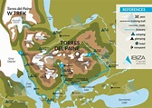 W Trek Torres del Paine Map | Travel Guide | I Travel Argentina