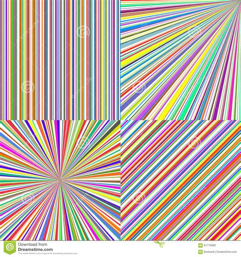 Rainbow Color Stripes Line Art Vector Abstract Stock Vector