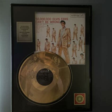 Elvis Presley Framed K Gold Plated Record Elvis Fans Can T Be Wrong Ebay