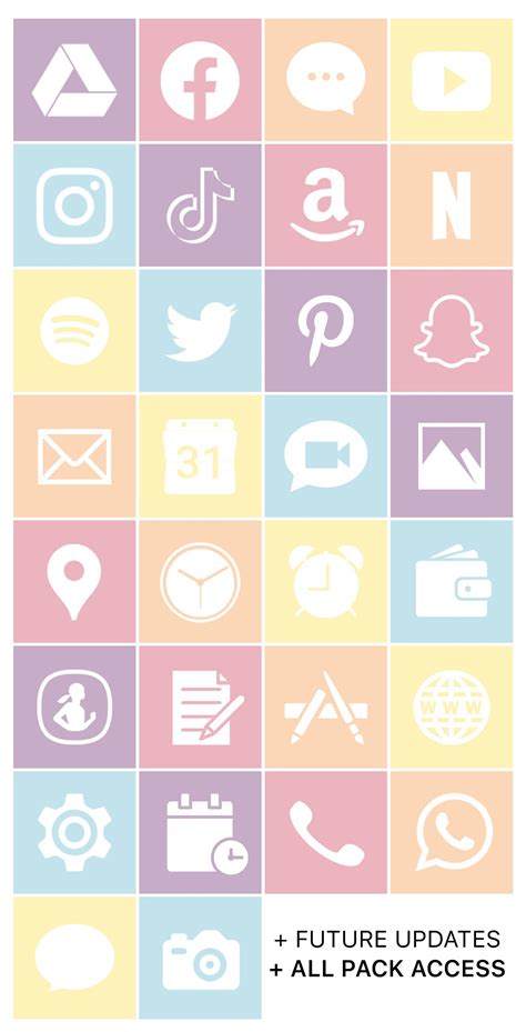 Pastel App Icons Ios 14 Free Vanda Stamps