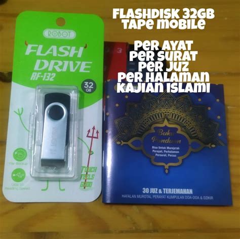 Flashdisk Alquran 32gb Per Ayat Terjemahan Komplit 30 Juzz Flashdisk