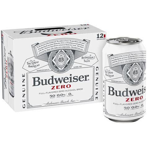 Budweiser Zero Non Alcoholic Beer 12 Pack 12 Fl Oz Cans Walmart