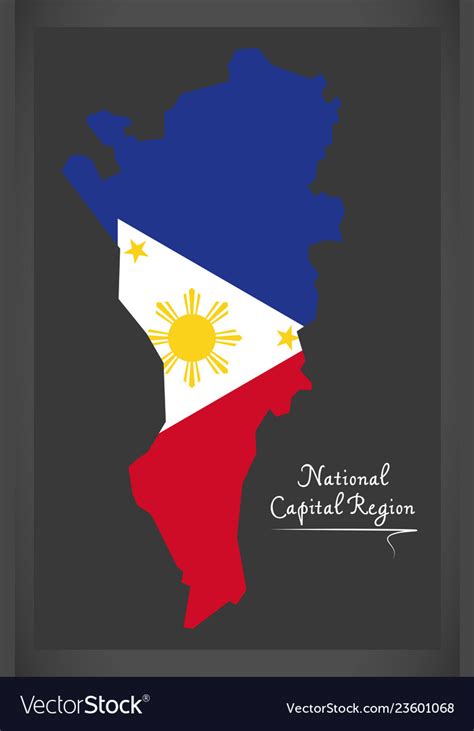 National Capital Region Map Of The Philippines Vector Image