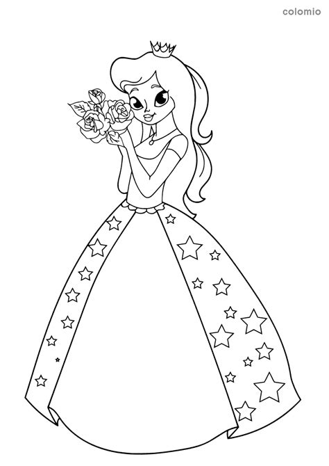 Princesses Coloring Page Free And Printable Princess Coloring Sheets