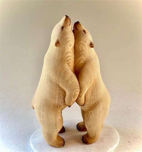 Elegant Animals Commune And Contemplate In Hand Carved Wooden