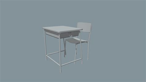 Anime School Desk Model Download Free 3d Model By 3dghost903 5c013e3