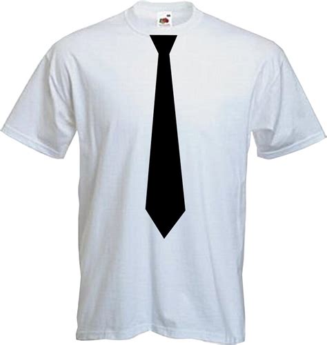 Black And White Tie Quality T Shirt