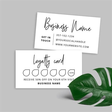 free editable loyalty card template word