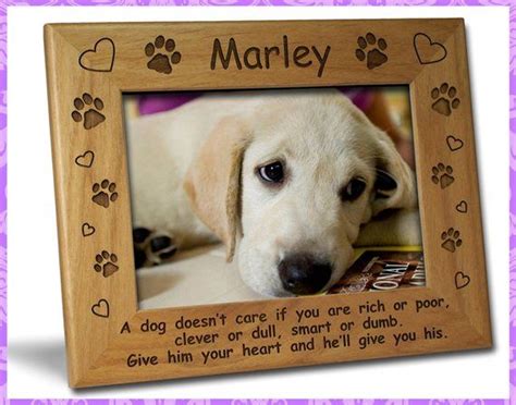4x6 Personalized Custom Engraved Pet Dog Picture Frame Dog Picture