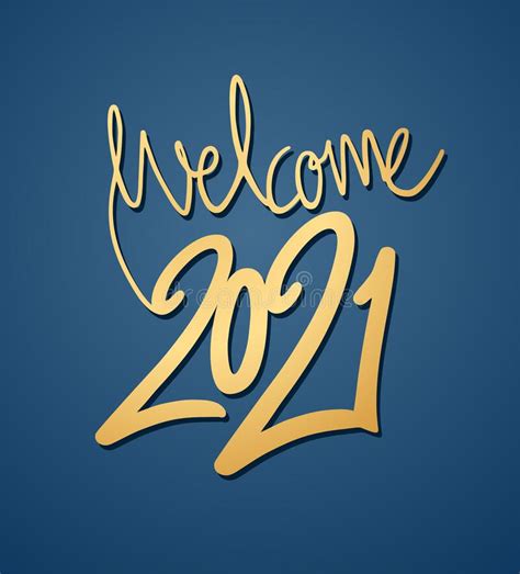 tarjeta de bienvenida 2021 año nuevo feliz ilustración del vector ilustración de vector