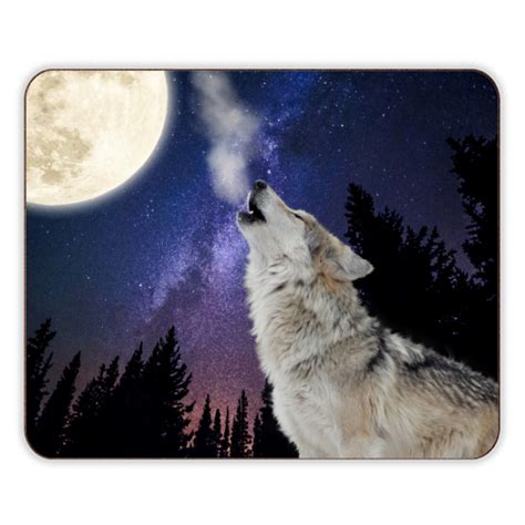 Wolf Howling At The Moon Wolf Moon Night Sky Stars Space By Inspired