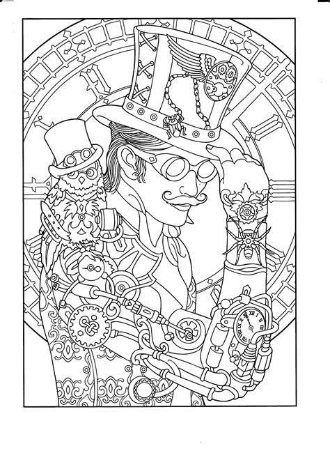 Printable Steampunk Coloring Pages Printable Templates