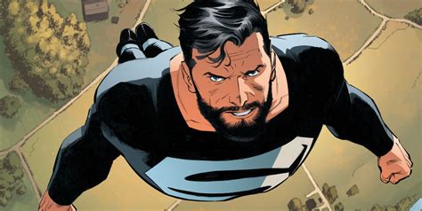 01 Dc Rebirth Superman Black Suit Superman Superman Beard