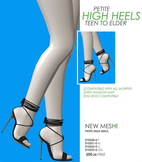 Petite High Heels New Mesh Compatible With Hq Mod Sims 4 Cc Shoes