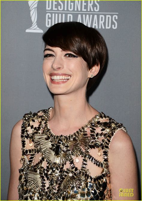 Anne Hathaway Costume Designers Guild Awards 2013 Red Carpet Photo