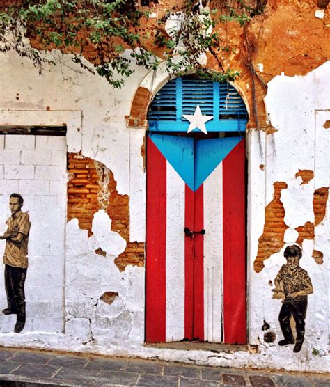 Puerto Rico Flag Door Old San Juan Discovering Puerto Rico