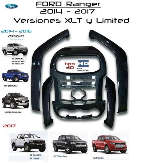 Ford Ranger 2014 2018 Molduras Tablero Xl Xlt Limited Mercado Libre