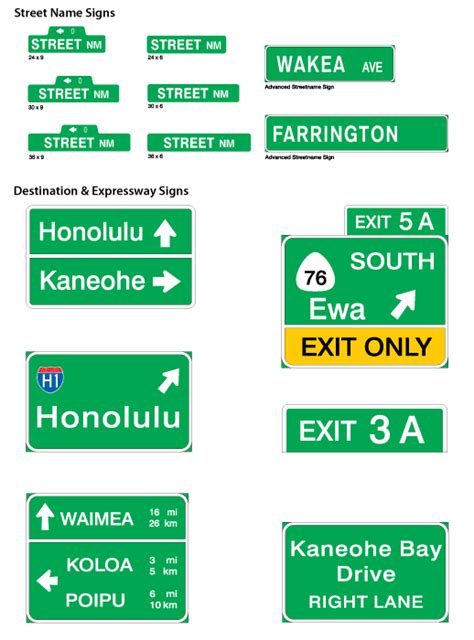 Standard Traffic Signs G P Roadway Solutions Honolulu Hawaii