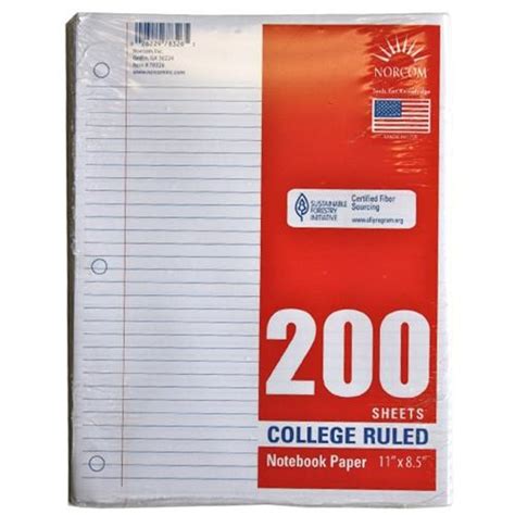 The Mizzou Store 200 Count College Ruled Looseleaf Paper