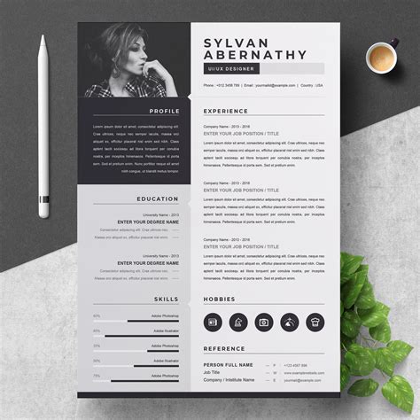 Microsoft word and apple pages formats one page resume comes with sample cover letter, text box design for easy customization, font and resume guides to help you with the usage of the template. One Page Resume / CV Template | Creative Illustrator Templates ~ Creative Market