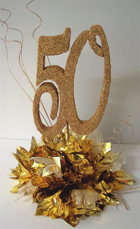 50th Centerpiece Cutout Mylar Ting 50th Anniversary Centerpieces