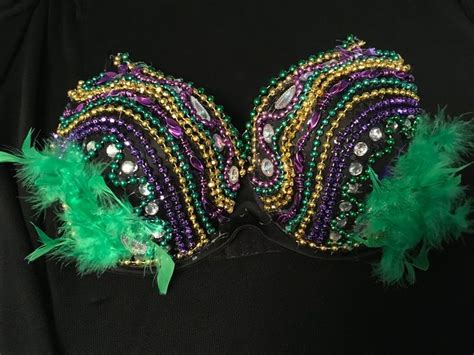 Custom Beaded Bra Mardi Gras Carnival Inspired Costuming Etsy In 2020