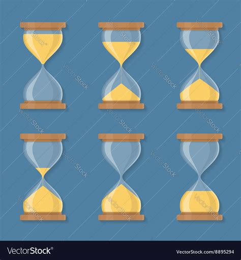 Sandglass Icons Royalty Free Vector Image Vectorstock