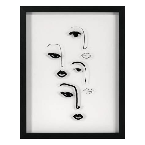 11x14 Framed Face Wall Art