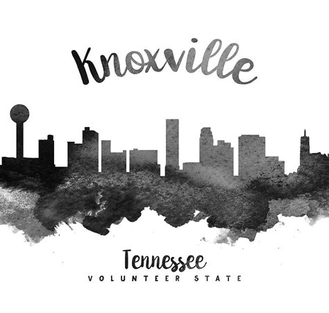 Knoxville Tennessee Skyline 18 Painting By Aged Pixel