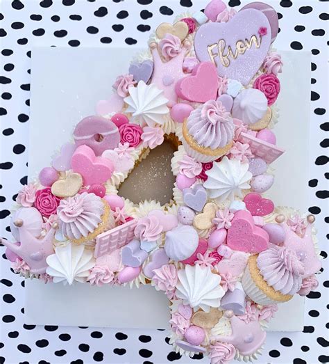 Wish Upon A Cupcake Carly On Instagram A Pretty Number 4 Cake For