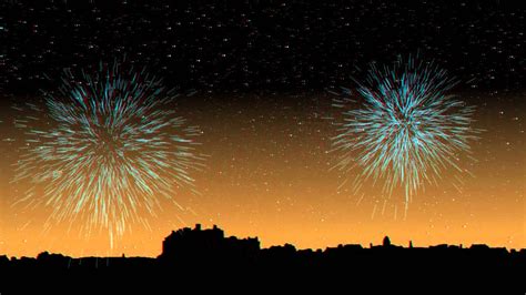 Edinburgh Castle Fireworks Celebration Animation 3d Anaglyph Youtube