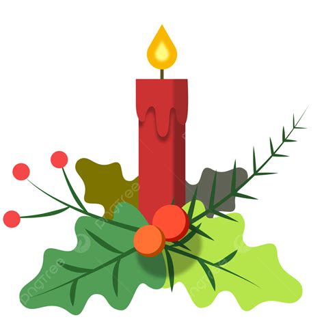 Christmas Candles Candles Christmas Leaf Png And Vector With
