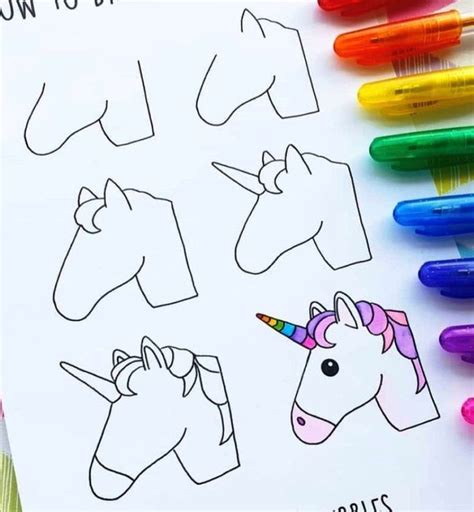 Como Dibujar Un Unicornio Paso A Paso Para NiñOs dibujos de lol a color