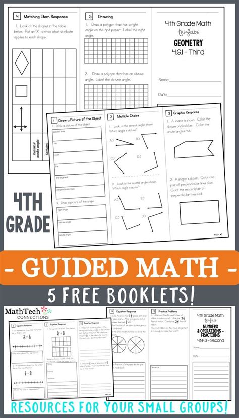 4th standard go math solutions provided engages students and improves the conceptual understanding and fluency. 4th Grade Math TriFolds - 5 FREE Booklets | 4th grade math ...