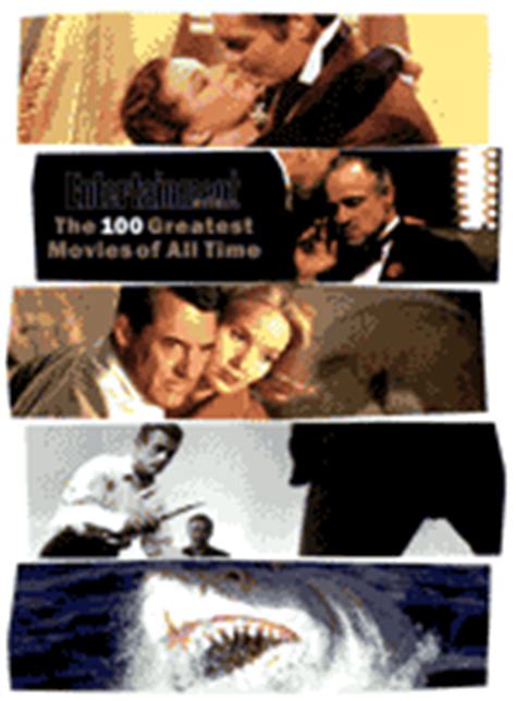 Somehow we managed to rank the best movies of all time. The 100 Greatest Movies of All Time by Entertainment Weekly